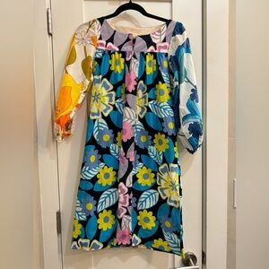 Anthropologie Le Shack throwback floral retro print dress